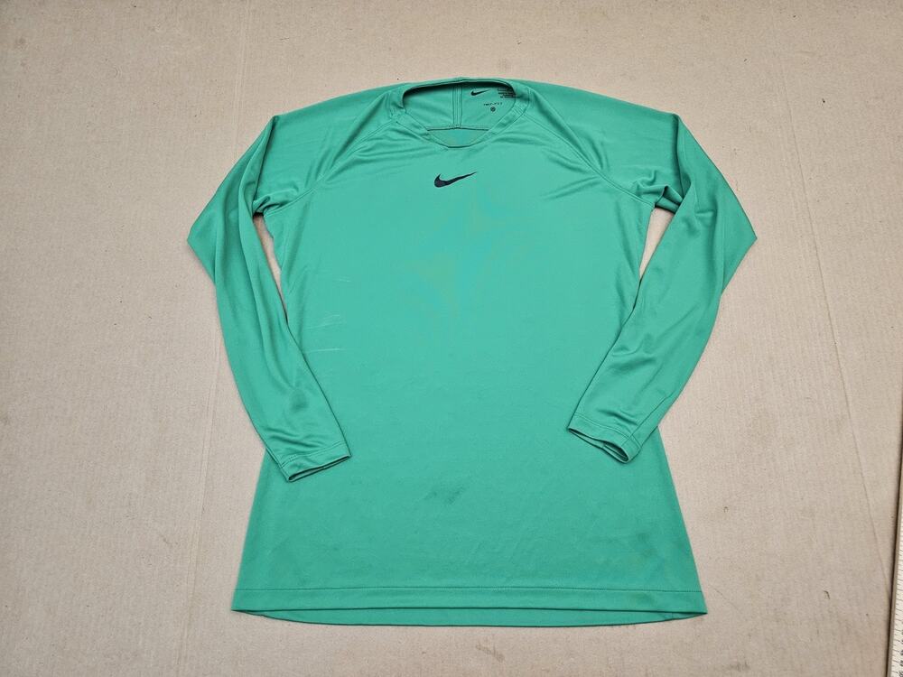 Nike First Layer Soccer Shirt Womens Large Green Dri-FIT Park Futbol AV2610